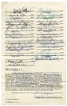 Agreement Signed by a Bevy of Hollywood Stars: Humphrey Bogart, Lauren Bacall, Joseph Cotten, Barbara Stanwyck & More -- The Movie Stars Invest in an Oil Venture in 1952